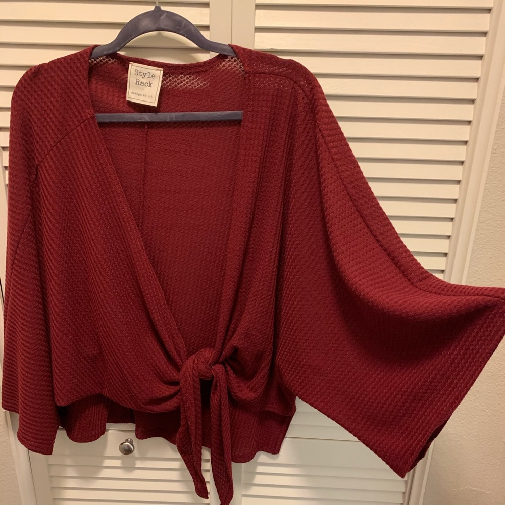 Front tie cardigan